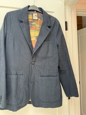 Relwen Navy Blazer with camouflage lining